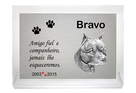 Placa de homenagem horizontal