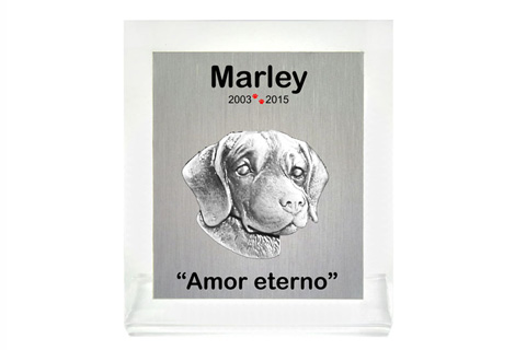 Placa de homenagem vertical