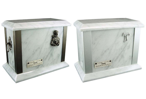 Urna carrara com cruz ou São Francisco